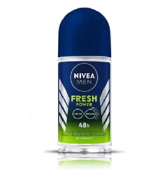NIVEA ANTIPERSPIRANT ROLL ON 50ML MEN FRESH POWER 